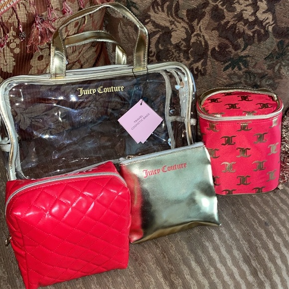Juicy Couture Handbags - 4 PIECE JUICY COUTURES cosmetic BAG SET